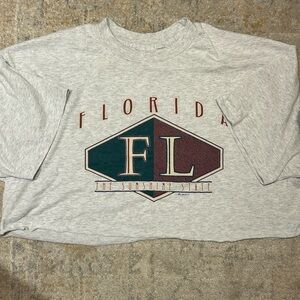 vintage cropped florida tshirt